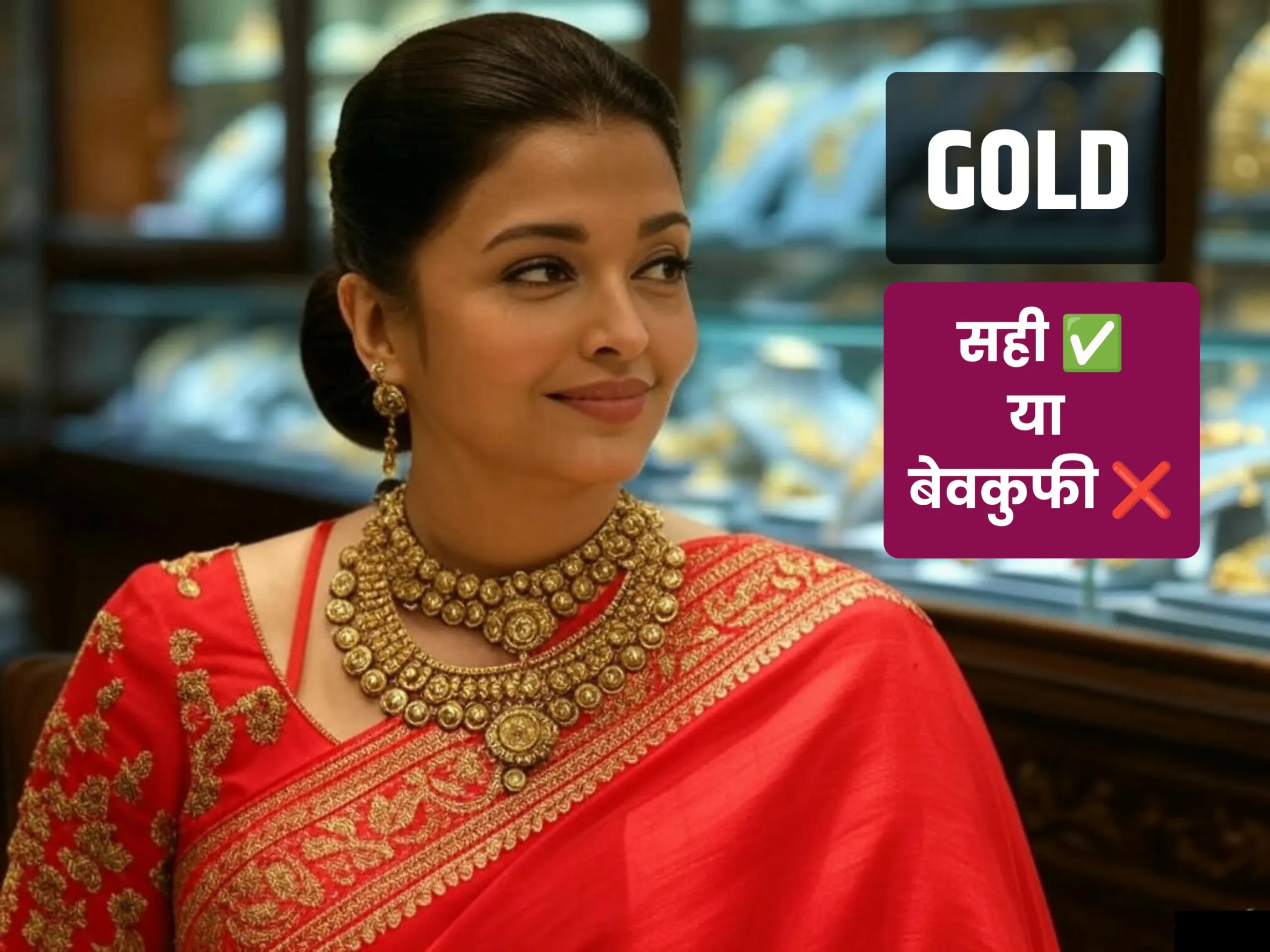 Aishwarya Rai wearing gold