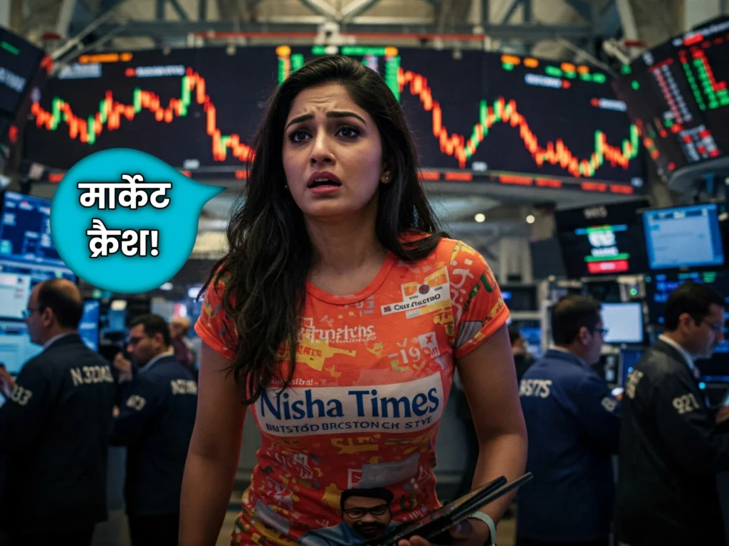 Stock market wall, woman says Market crash