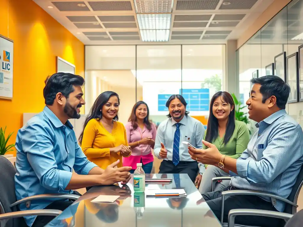 LIC office and customers