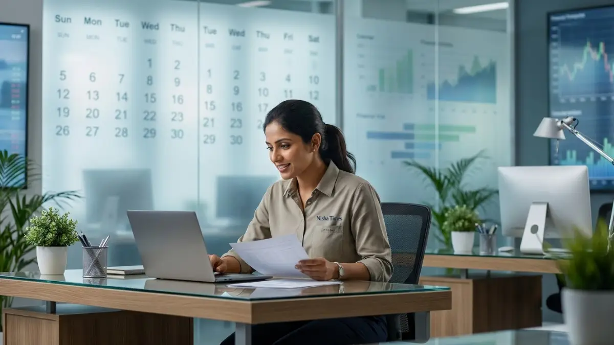 Woman watching in Laptop,
