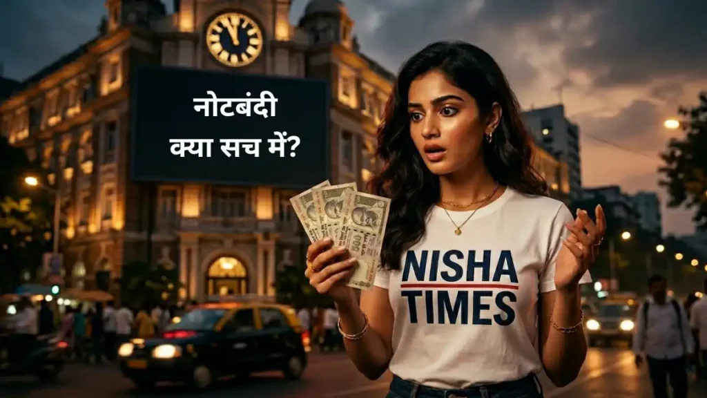 Woman Holding Rupees note