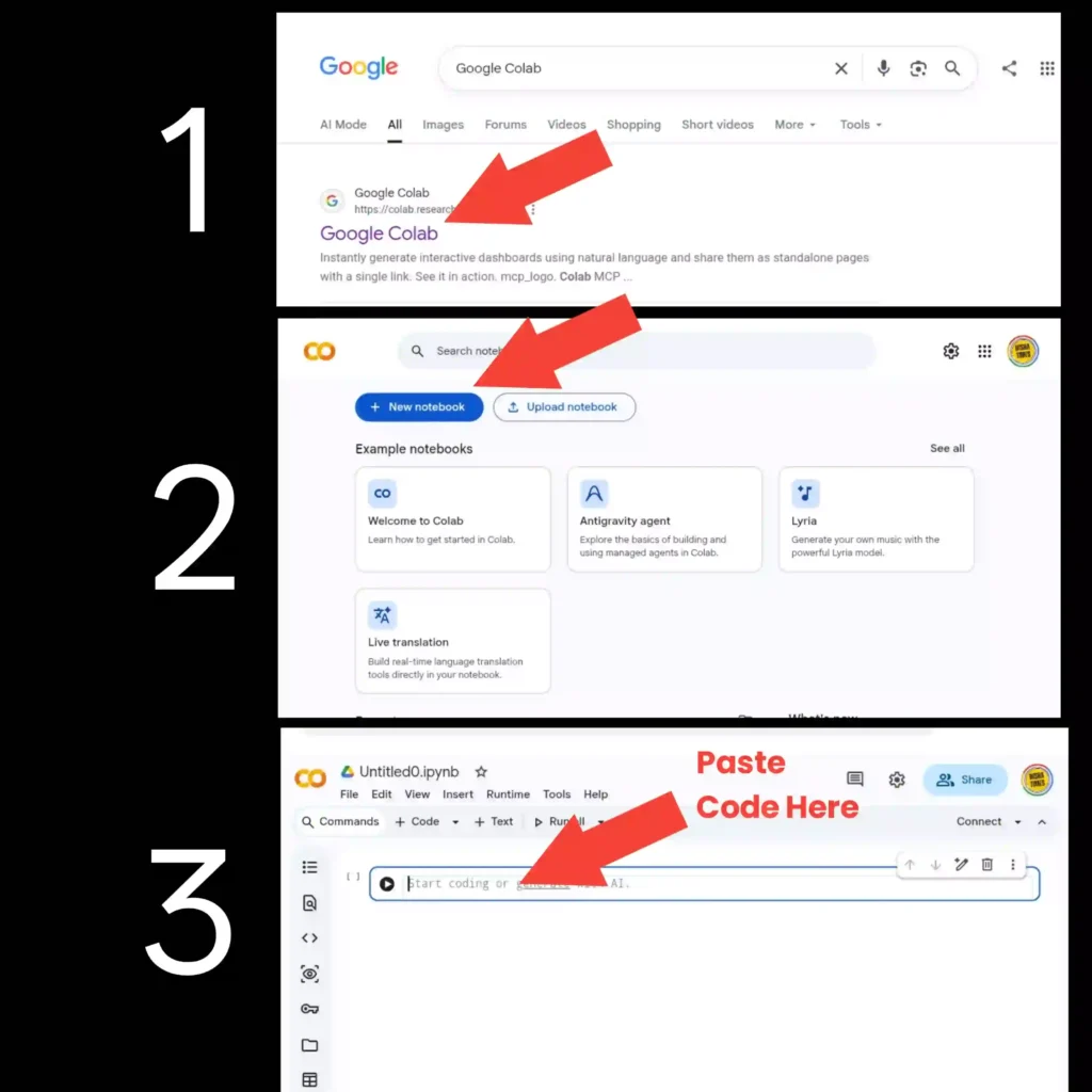 Google Colab Screener Strategy Process